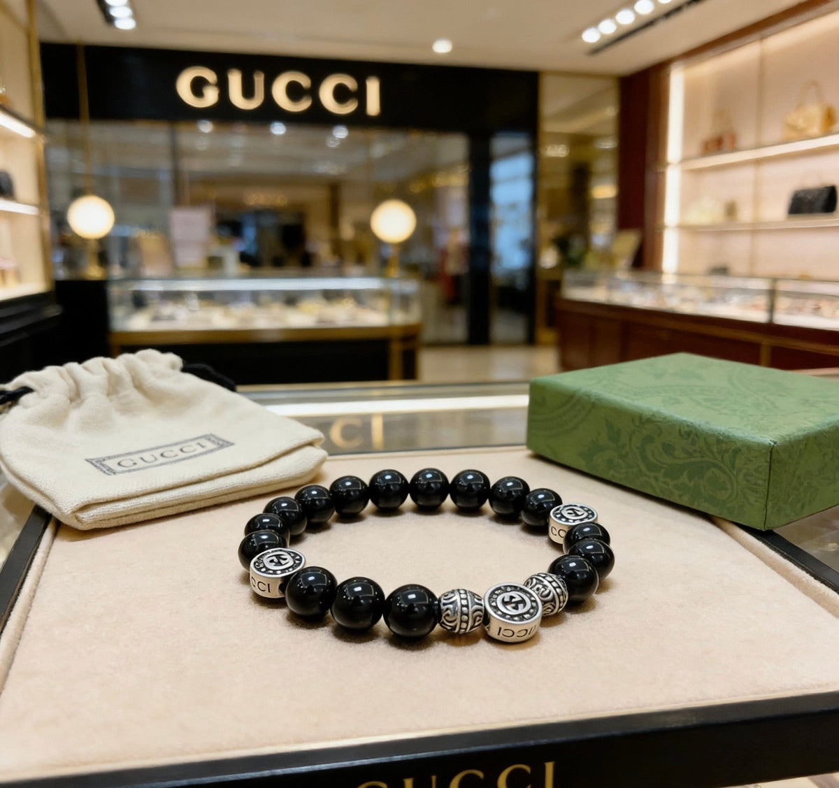 Martin Graham bracelet in polished metal-tone – front product view