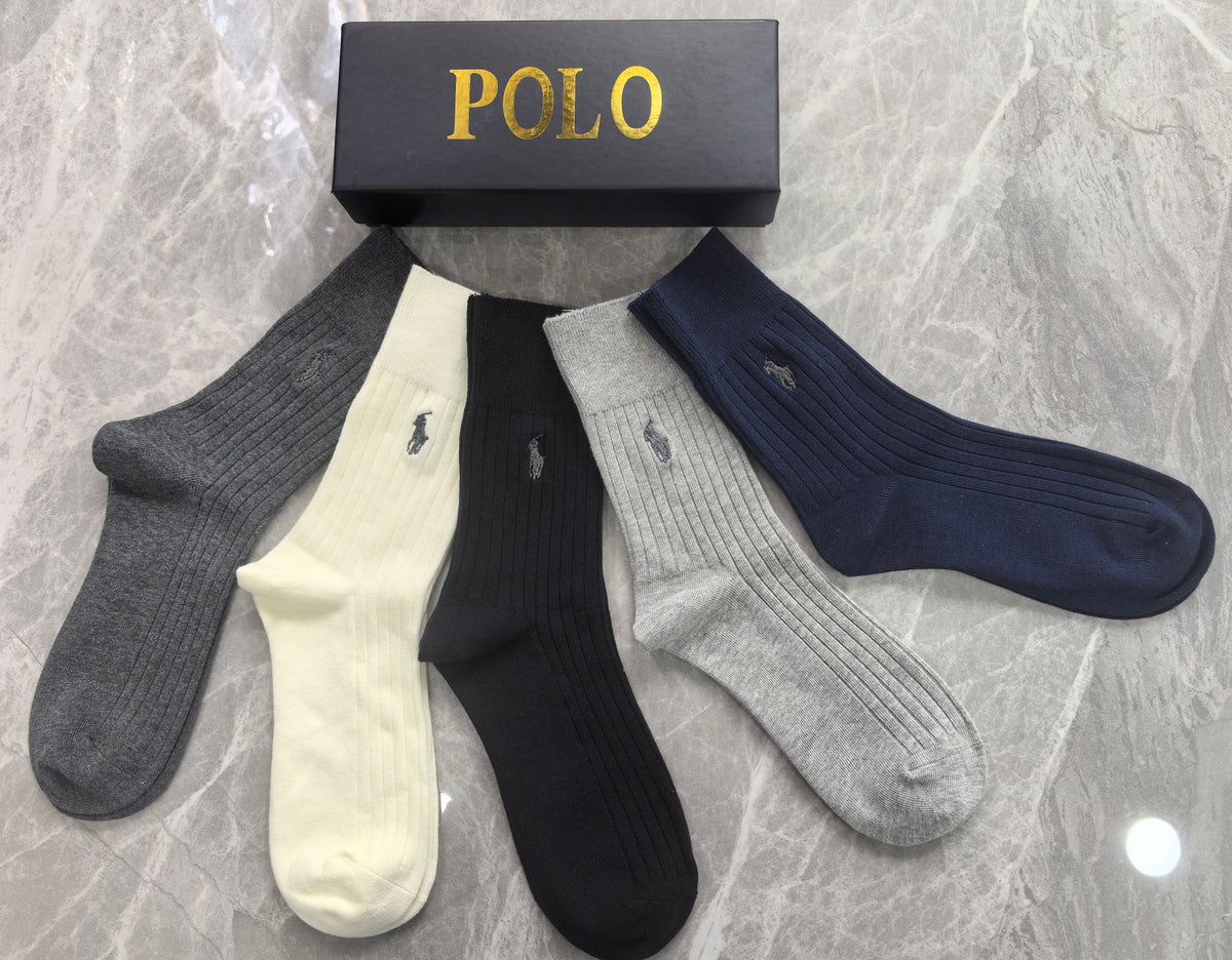 Polo Ralph Lauren Small Polo-Player Details Crew Socks - 5-Pair Set