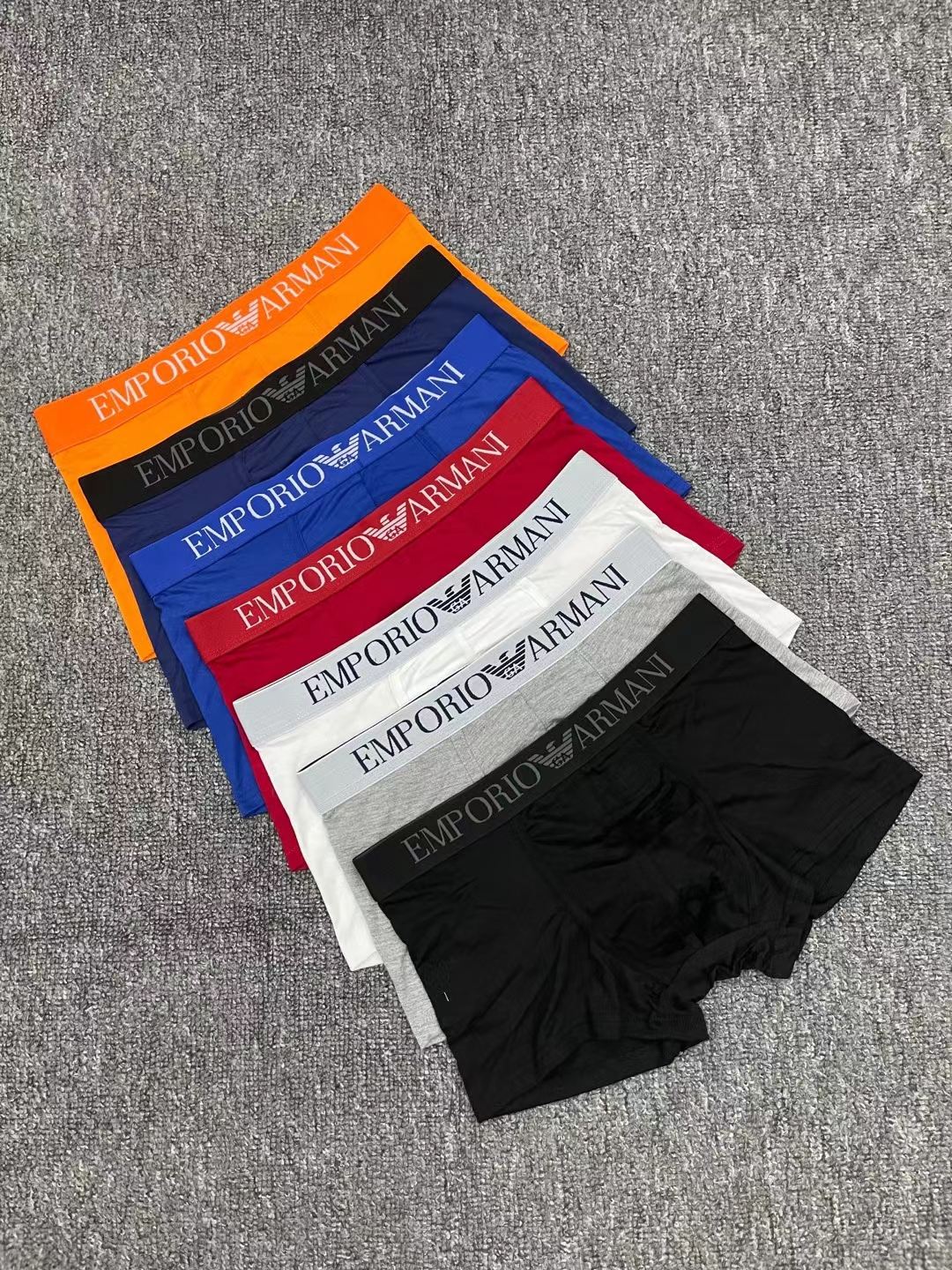 Emporio Armani Seven-Colour Men's Trunk Underwear - 3-Piece Box