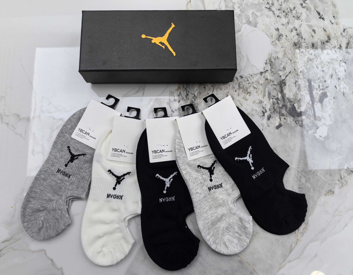 Air Jordan Cotton Mixed Neutral Logo Detail No-Show Socks