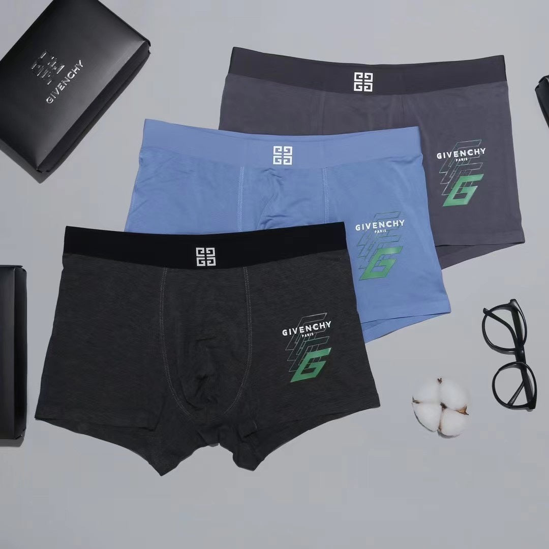 Givenchy Graphic Logo Men's Trunk Underwear - 3-Piece Box