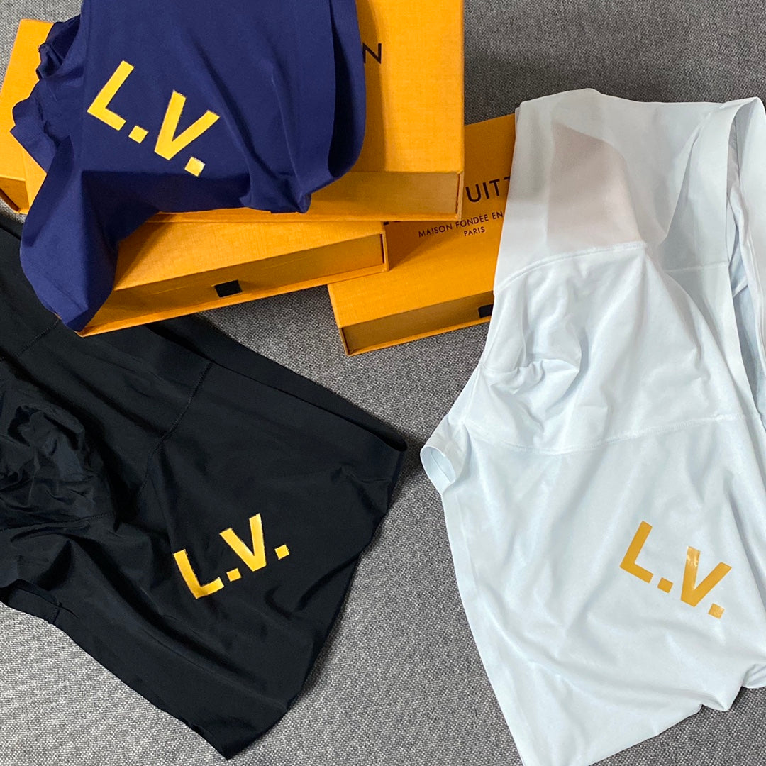 Louis Vuitton Gold-Tone Initial Details Men's Boxer Briefs - 3-Piece Box