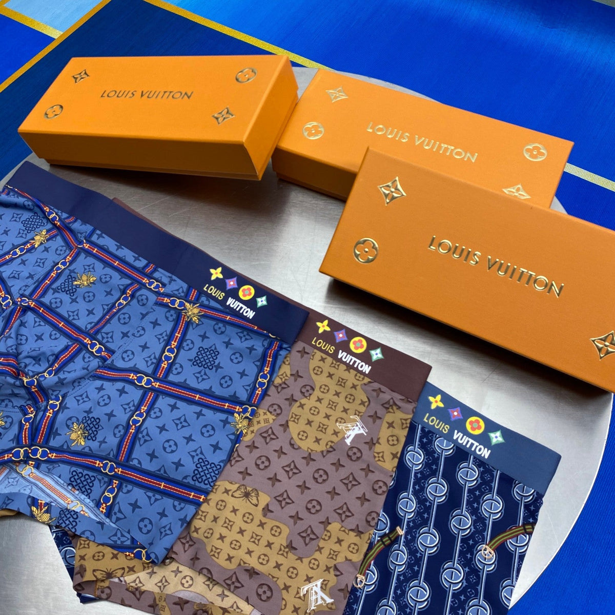 Louis Vuitton Ice-Silk Men's Boxer Briefs - 3-Piece Box - Sizes L-XXXL