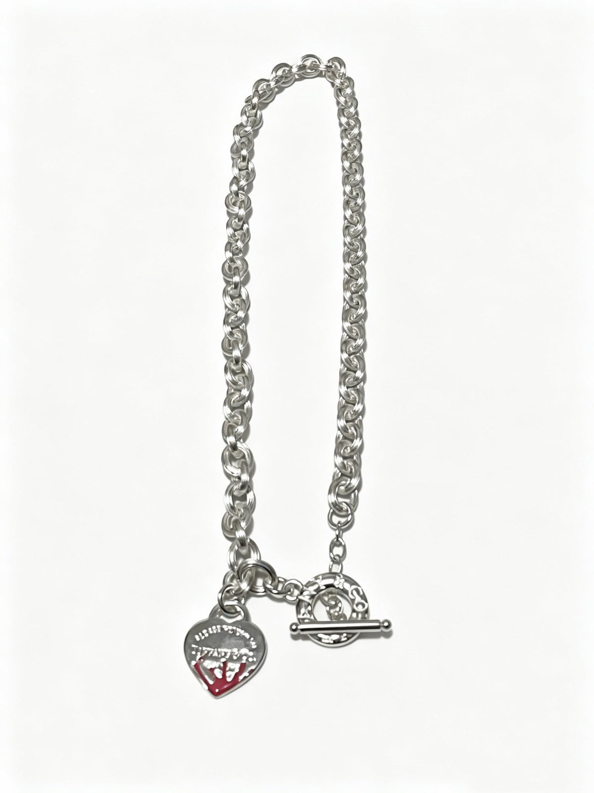 Martin Graham pendant necklace in polished metal-tone – front product view