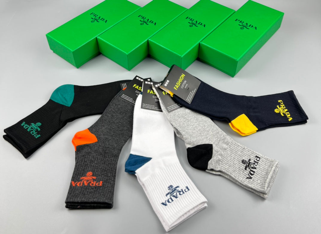 Prada Combed Cotton Crew Socks