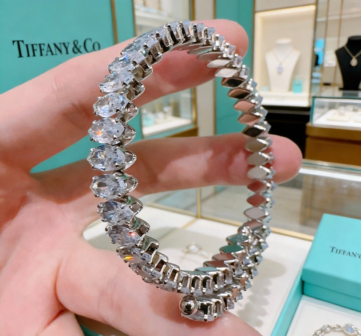 Martin Graham bangle in polished metal-tone – front product view