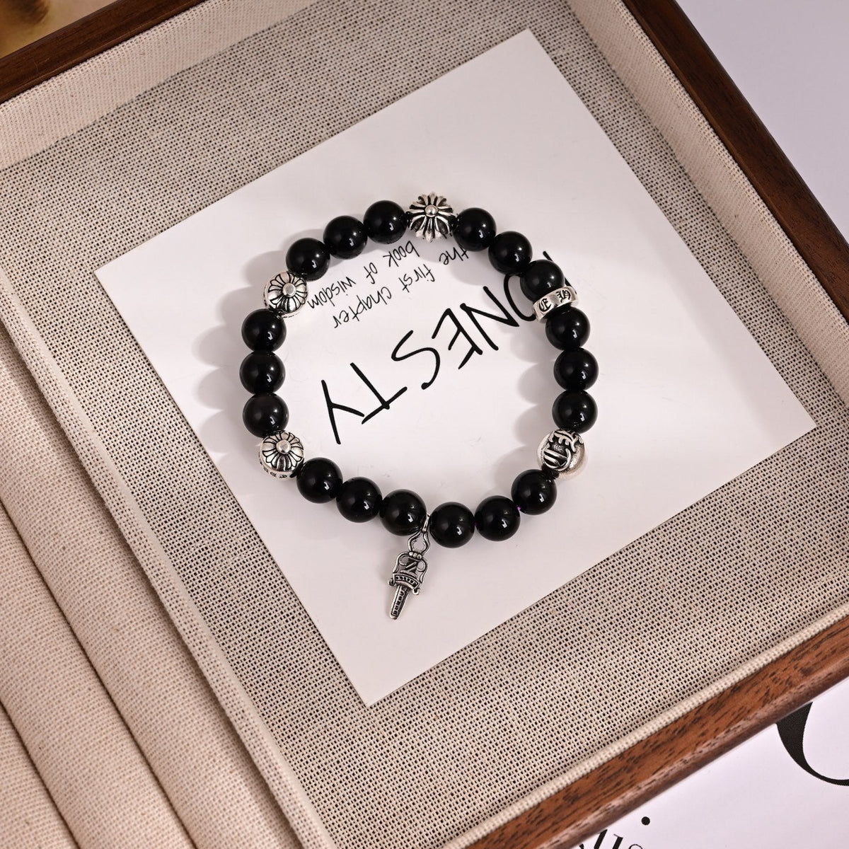 Martin Graham bracelet in polished metal-tone – front product view