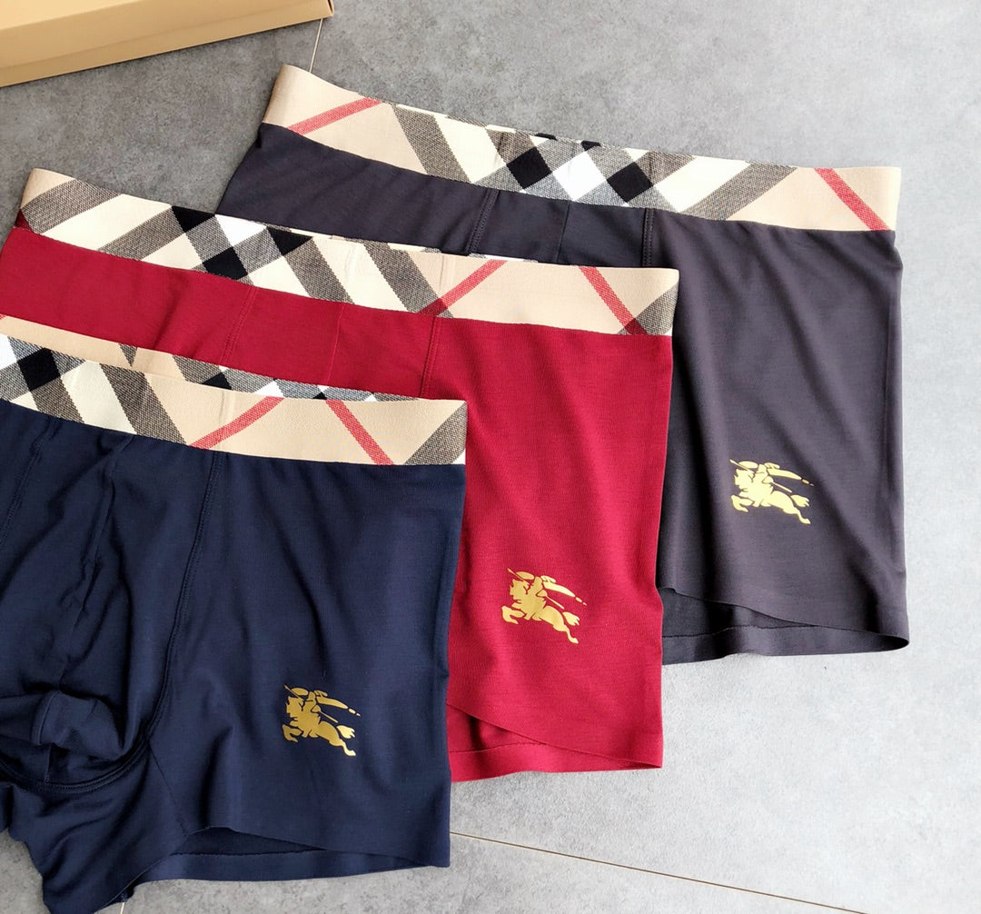 Burberry Clean Logo Waistbands Men's Boxer Briefs - 3-Piece Box