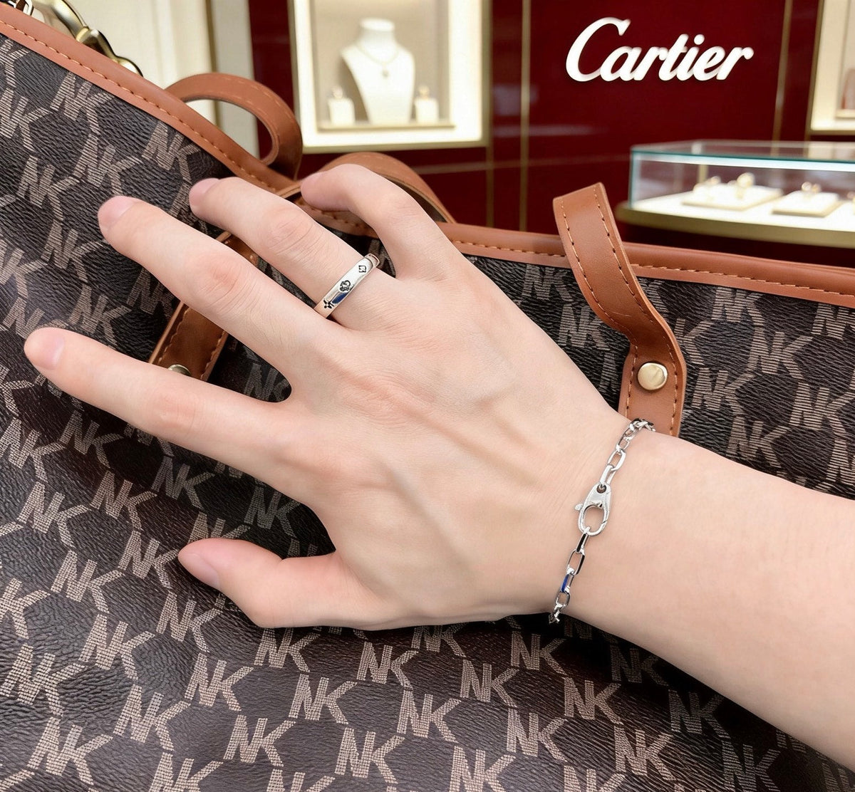 Martin Graham bracelet in polished metal-tone – front view
