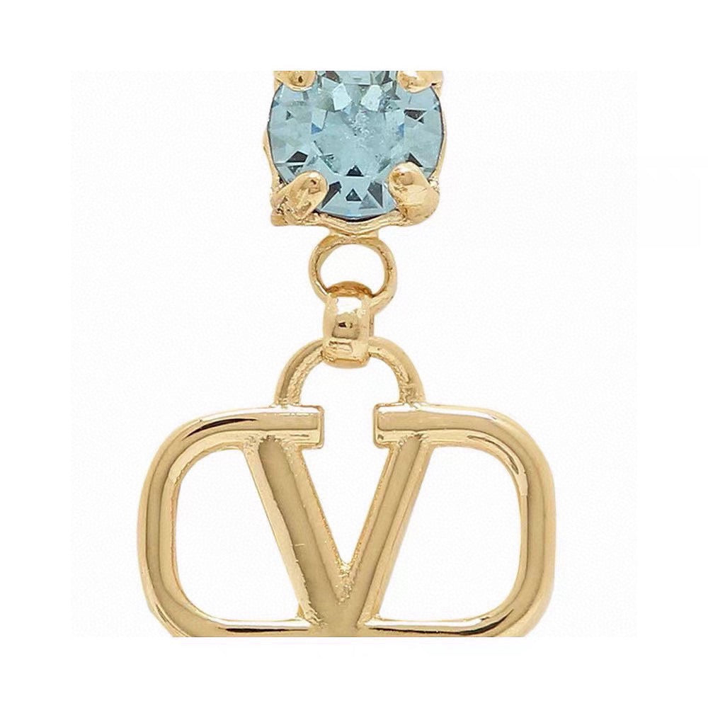 Martin Graham stud earrings in polished metal-tone – front view
