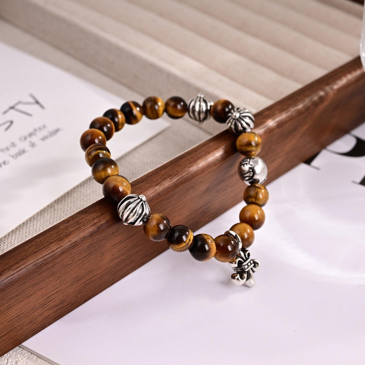 Martin Graham bracelet in polished metal-tone – front product view