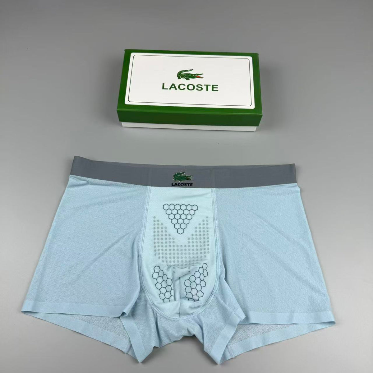 Lacoste Silk Logo Detail Men's Boxer Briefs - 3-Piece Box
