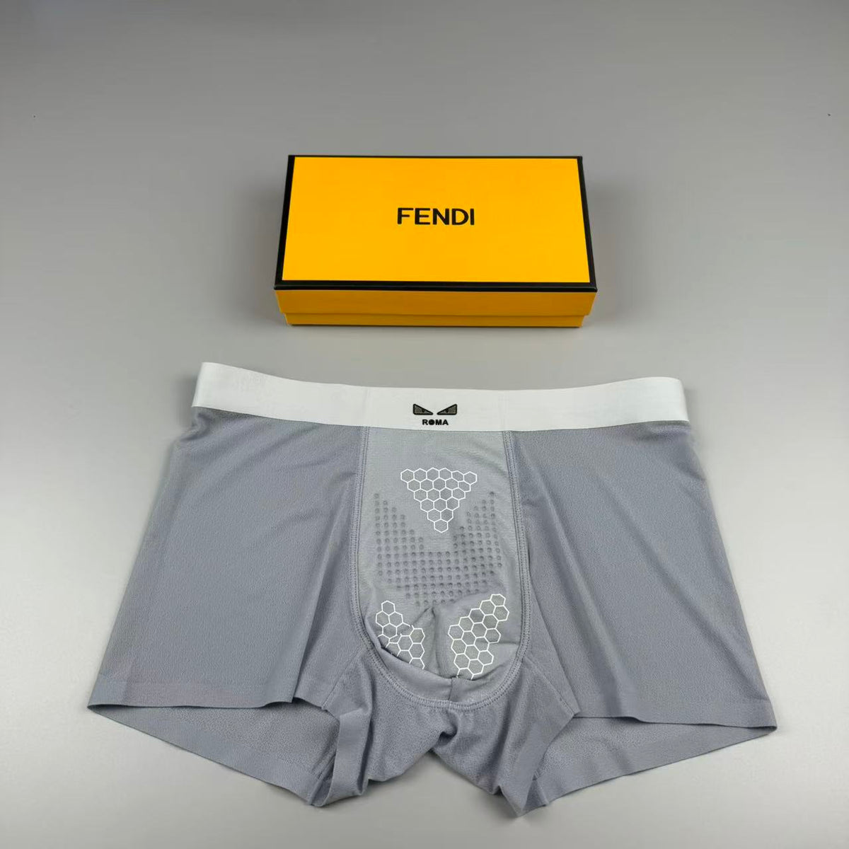 Fendi Silk Logo Detail Men's Boxer Briefs - 3-Piece Box