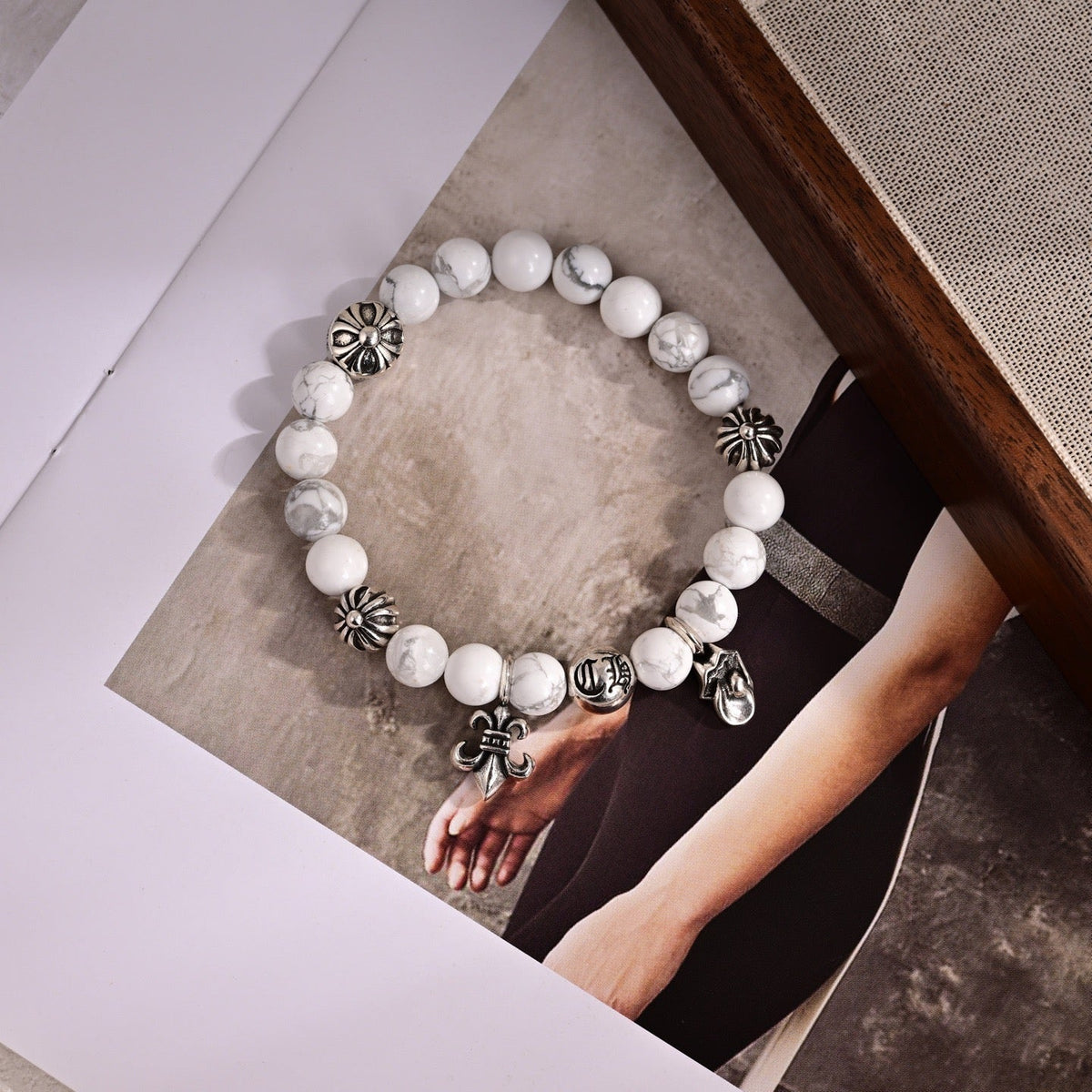 Martin Graham bracelet in polished metal-tone – front product view