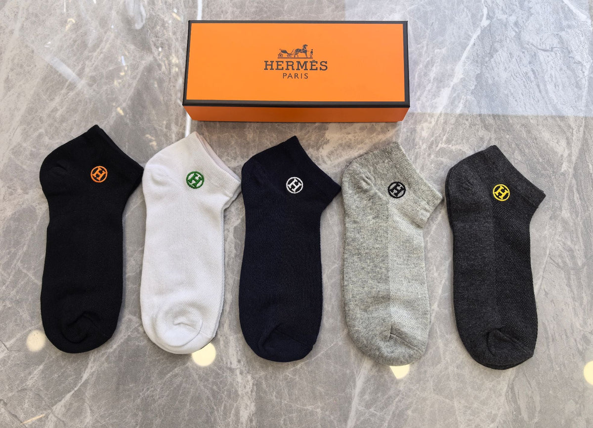 Hermes Short Socks - 5-Pair Set