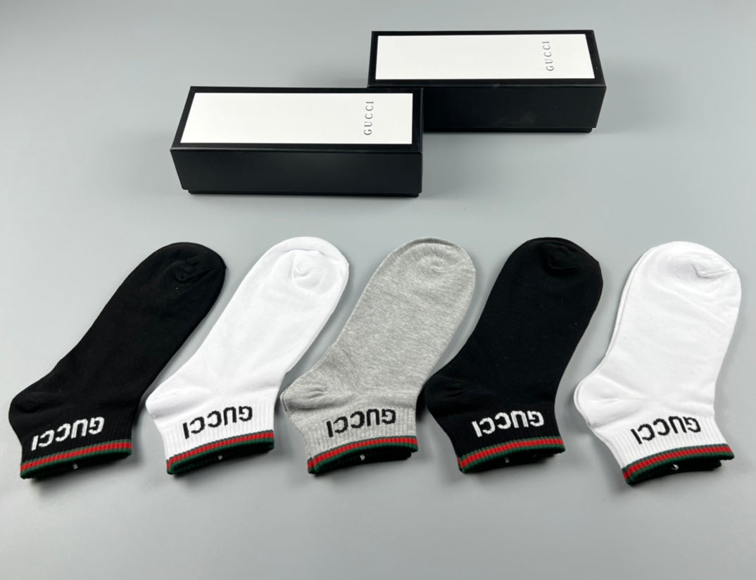 Gucci Cotton Breathable Socks – 5-Pair Pack