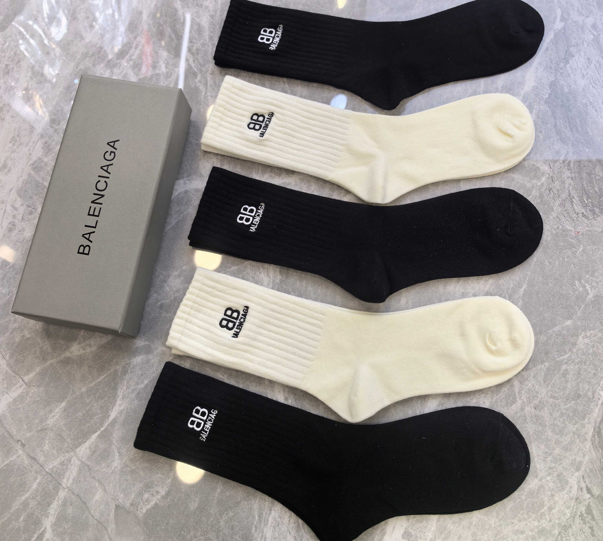 Balenciaga Crew Socks - 5-Pair Set