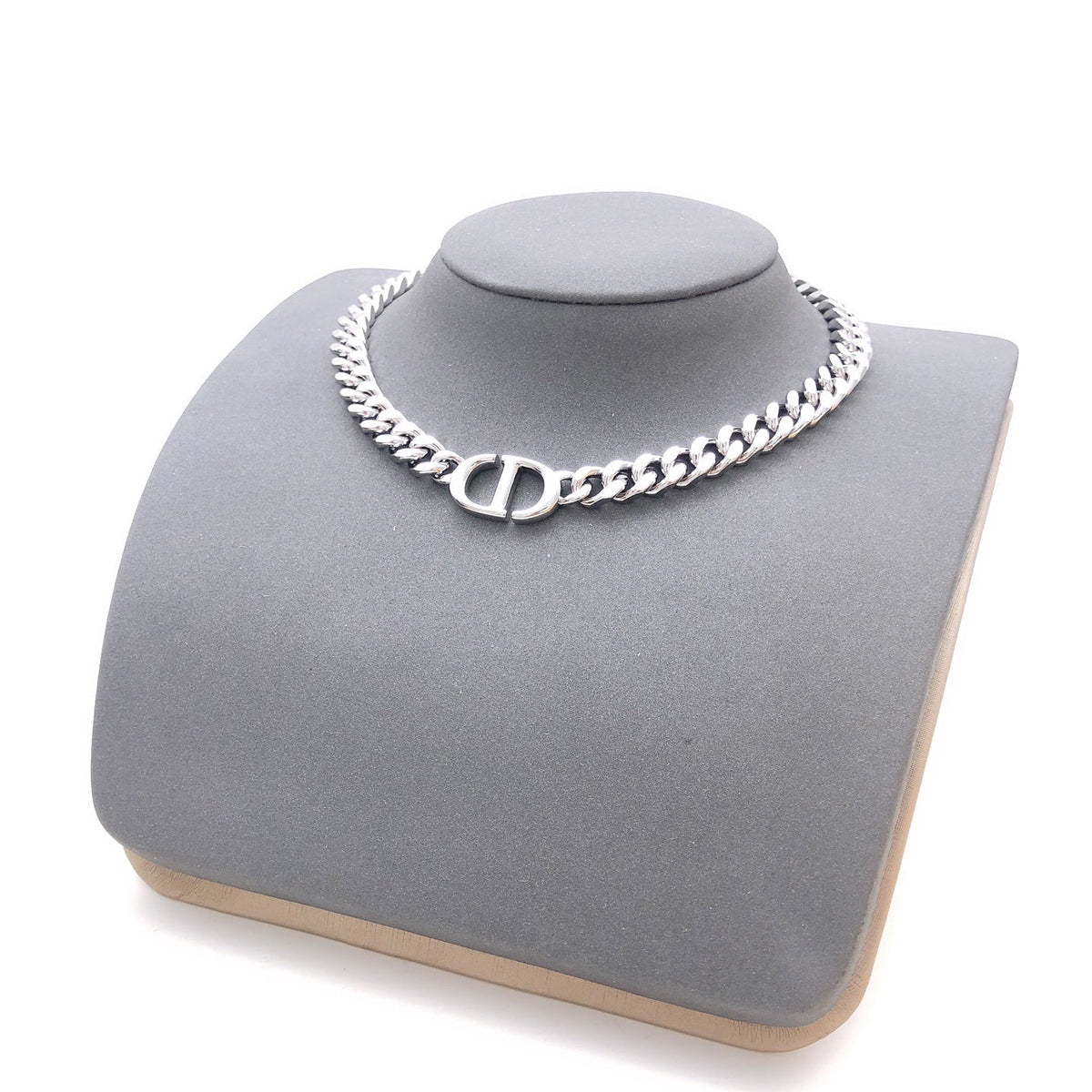 Martin Graham pendant necklace in polished metal-tone – front view