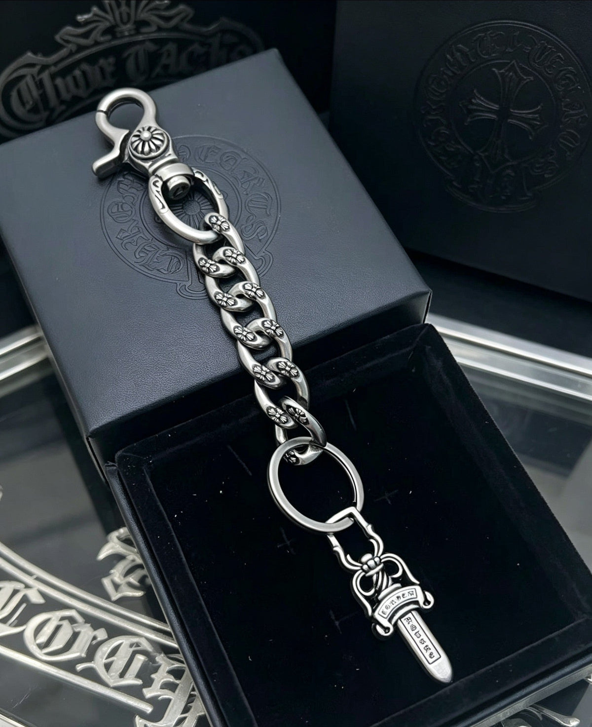 Martin Graham chain accessory in polished metal-tone – front product view