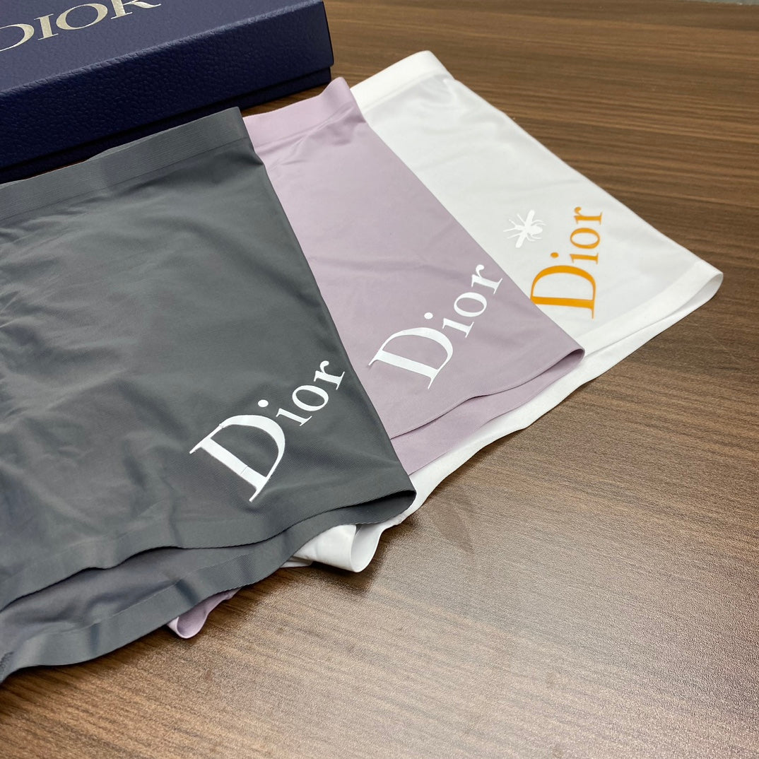Dior Large Contrast Wordmarks Men's Boxer Briefs - 3-Piece Box