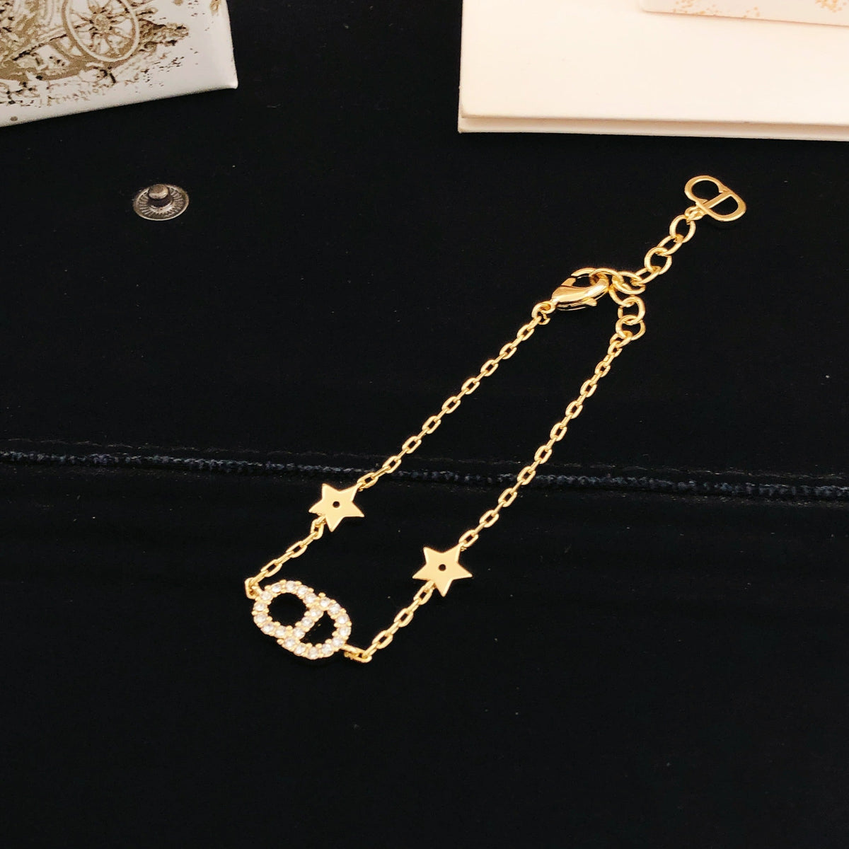 Martin Graham bracelet in polished metal-tone – front view
