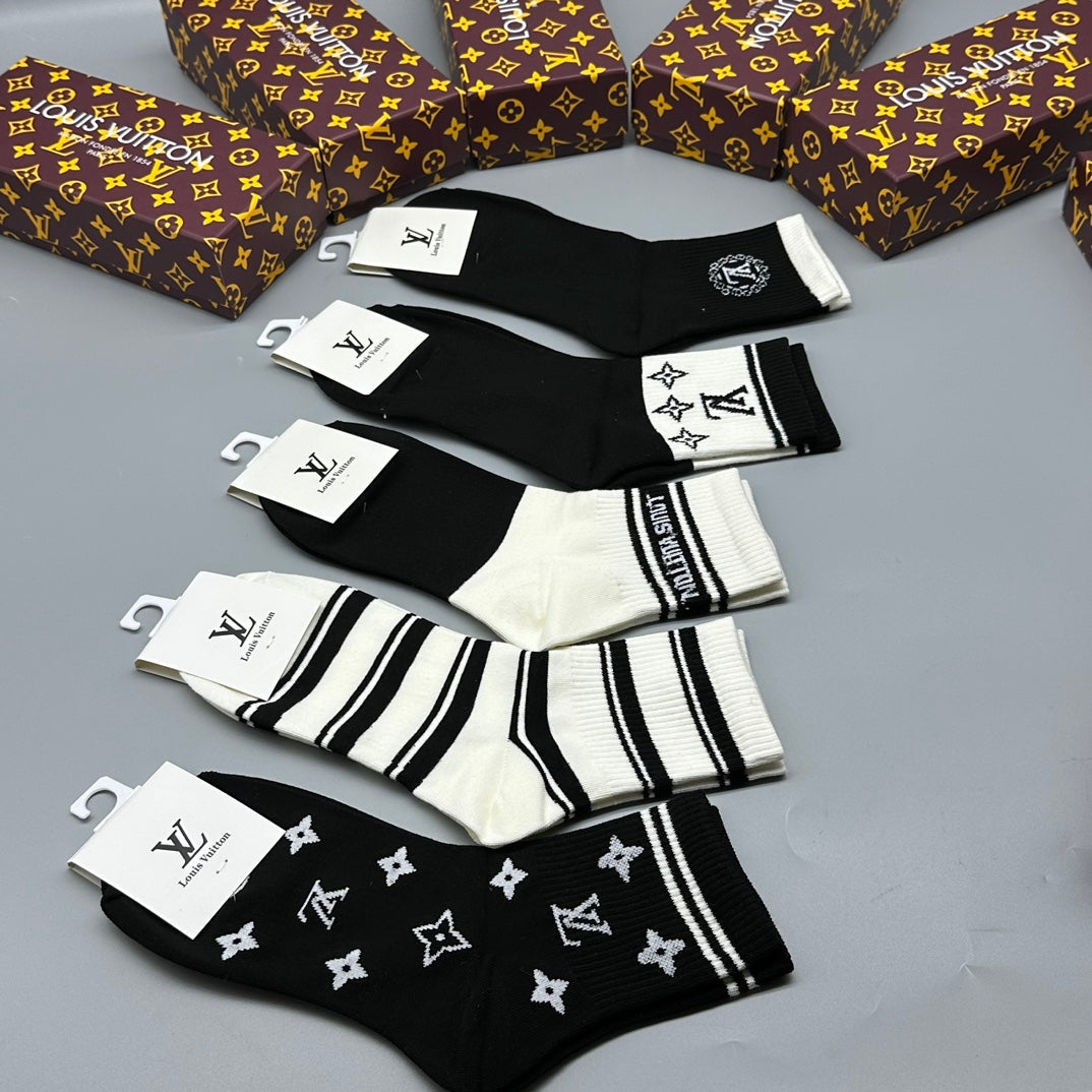 Unbranded Graphic Crew Socks - 5-Pair Box