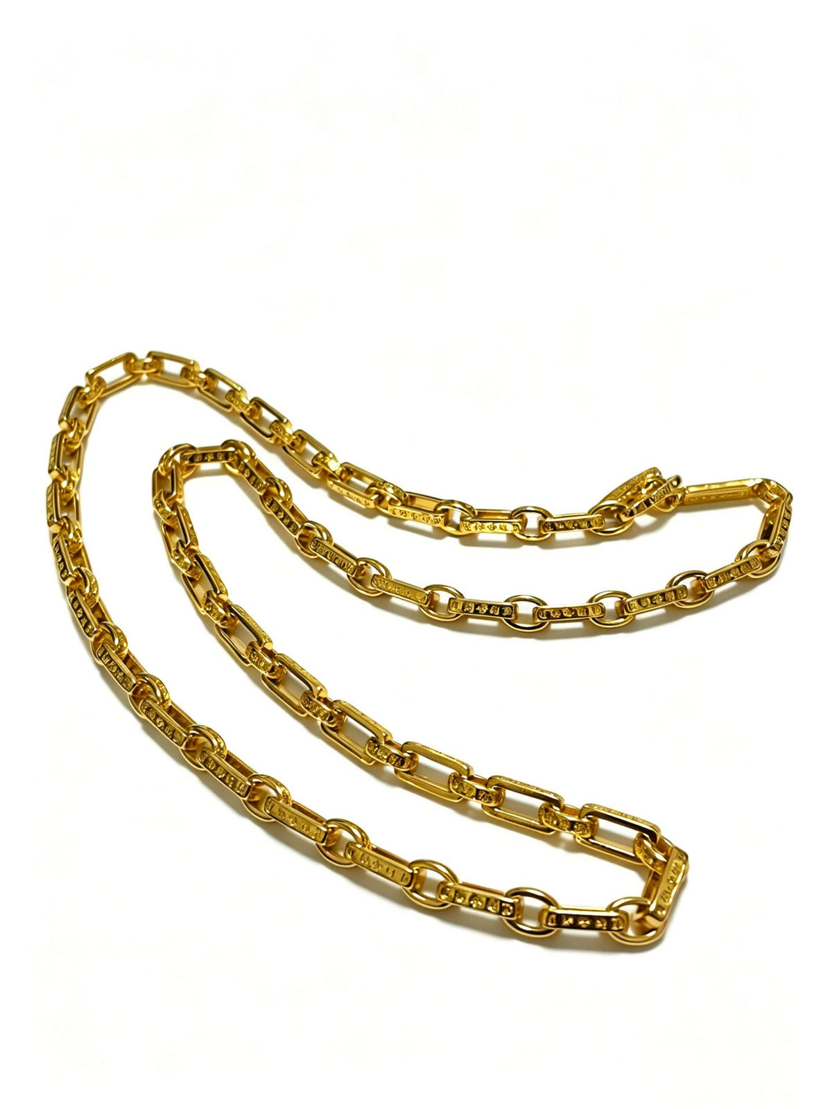 Martin Graham pendant necklace in polished metal-tone – front product view