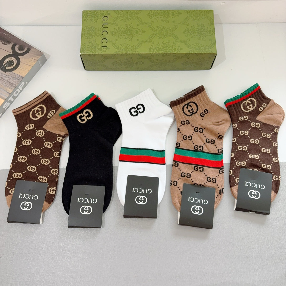 Gucci Cotton Socks – 5-Pair Pack