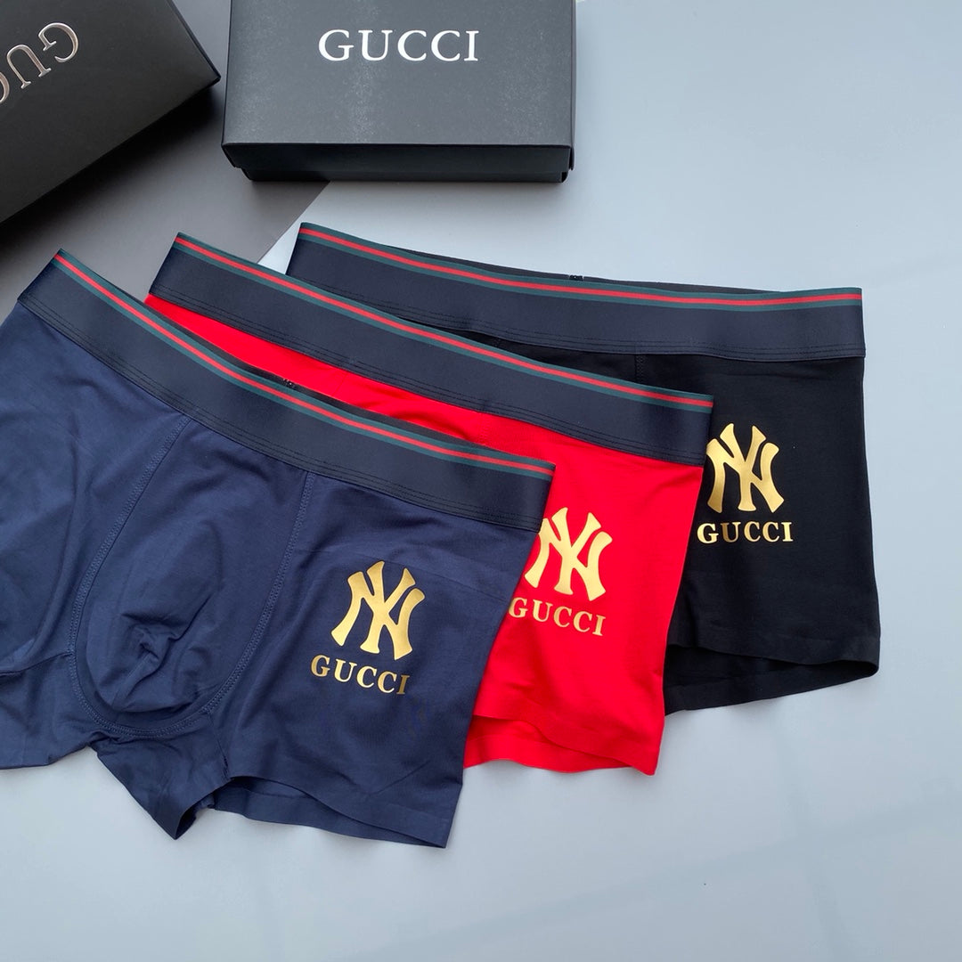 Gucci Modal Breathable Seamless Men's Boxer Briefs – 3-Pack