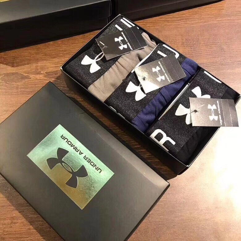 Under Armour Cotton Bold Athletic Waistbands Men's Boxer Briefs - 3-Piece Box