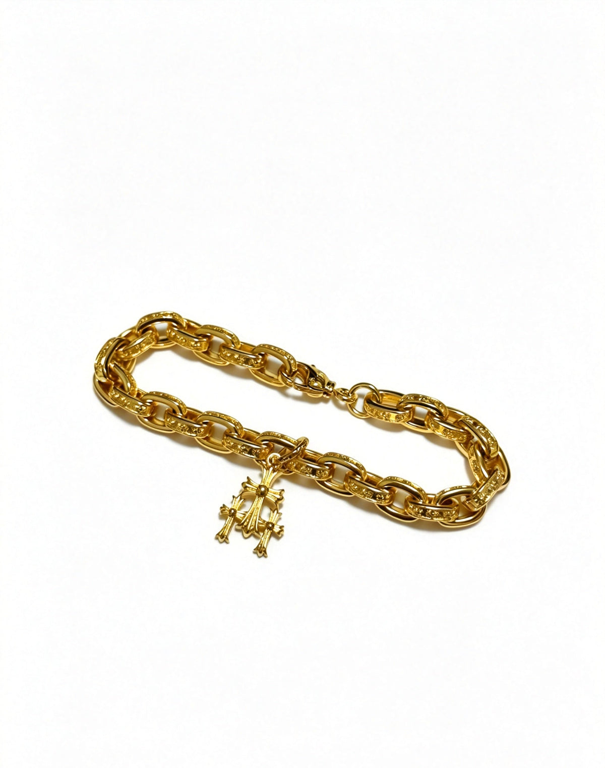 Martin Graham bracelet in polished metal-tone – front product view