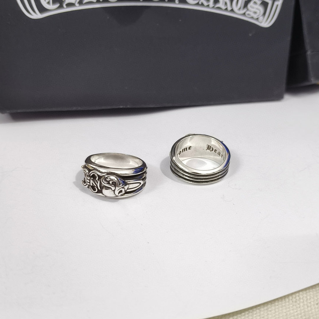 Martin Graham ring in polished metal-tone – front product view