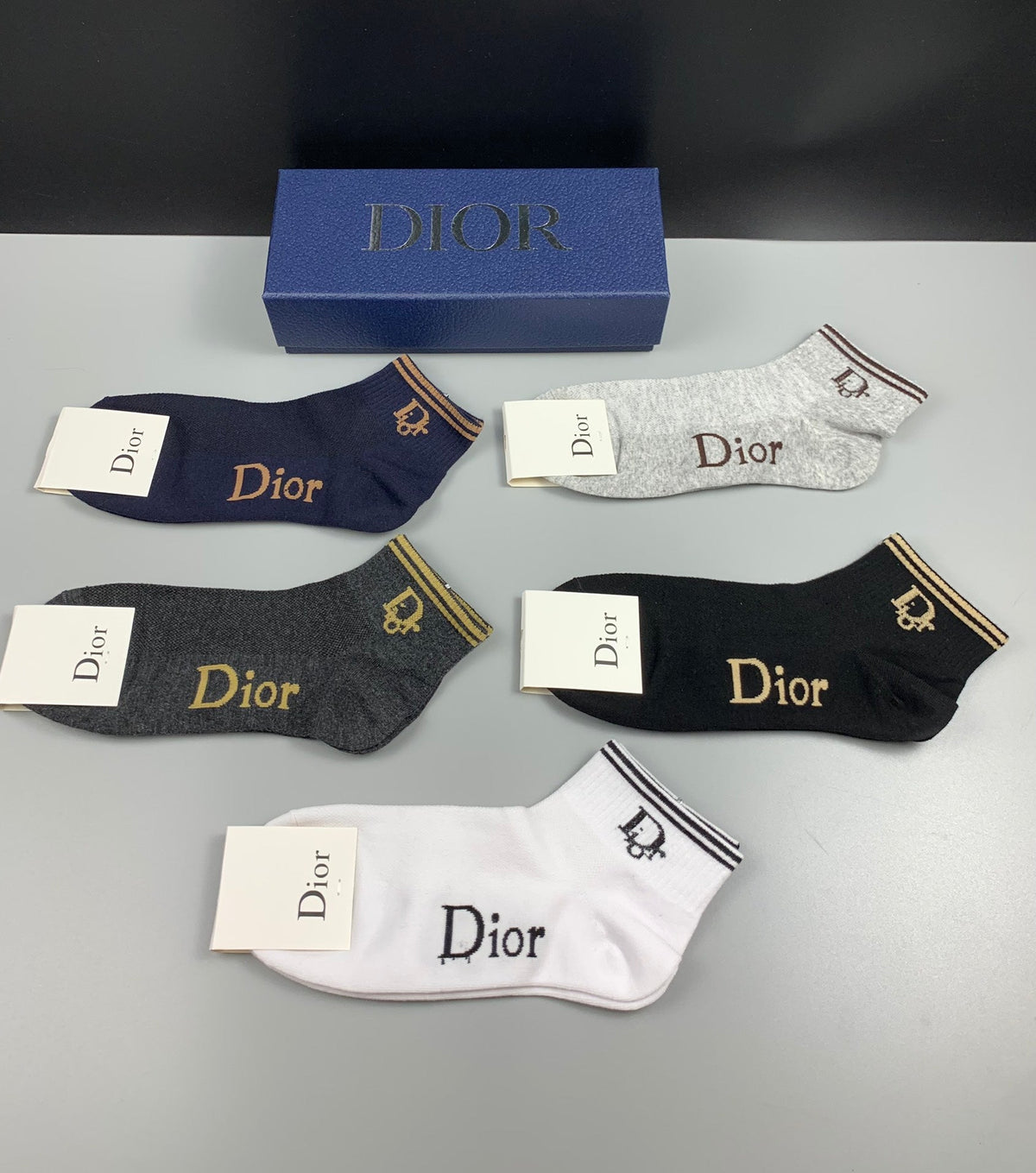 Dior Cotton Socks - 5-Pair Set