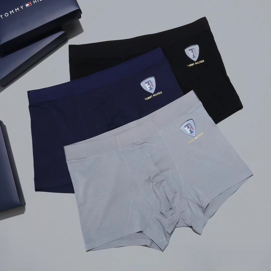 Tommy Hilfiger Crest-Style Details Men's Boxer Briefs - 3-Piece Box