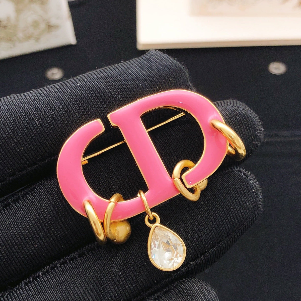Martin Graham brooch in polished metal-tone – front view