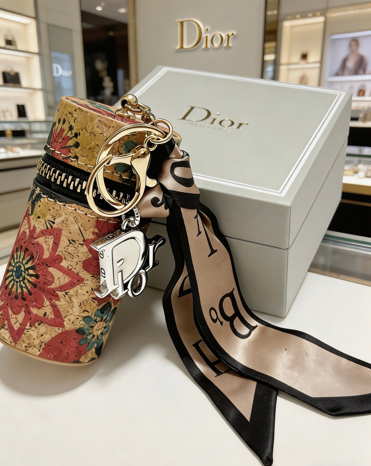 Martin Graham bag charm in polished metal-tone – front view