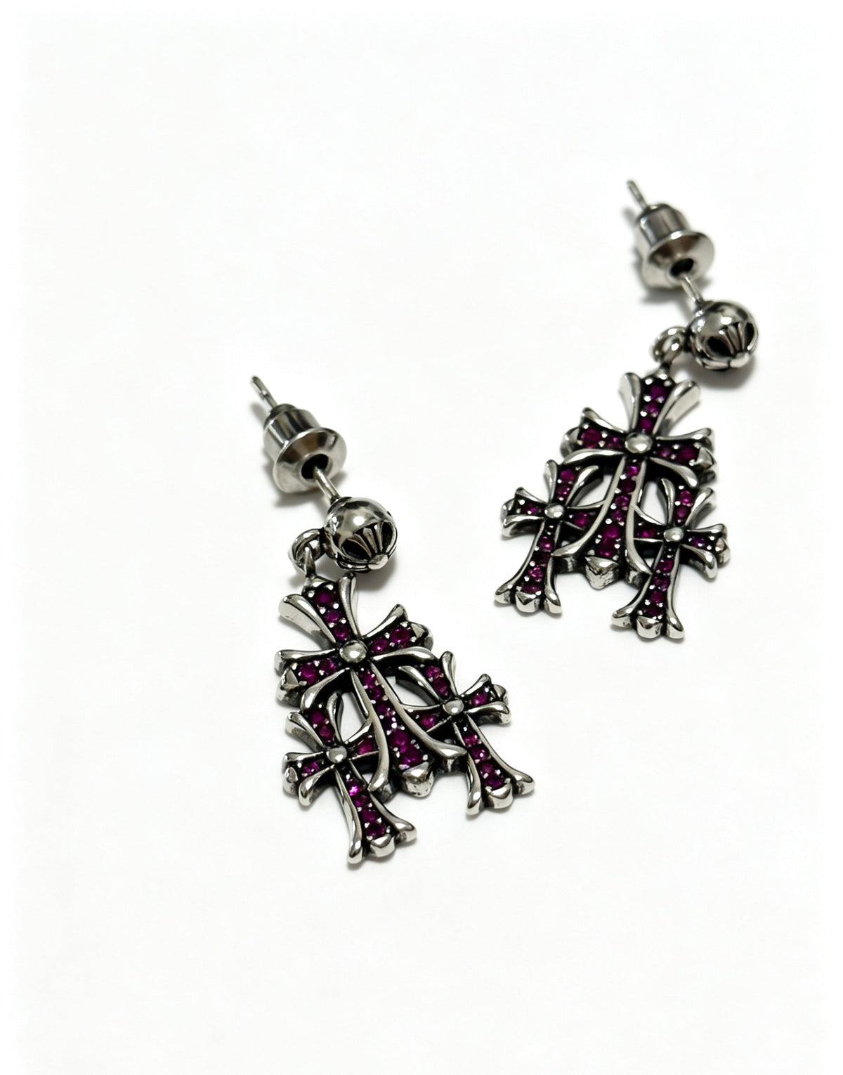 Martin Graham earrings in polished metal-tone – front product view