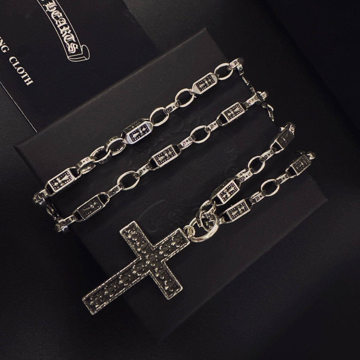 Martin Graham pendant necklace in polished metal-tone – front product view