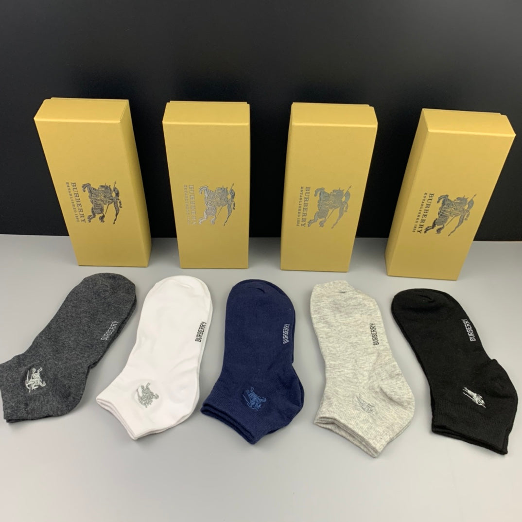 Burberry Cotton Socks - 5-Pair Set