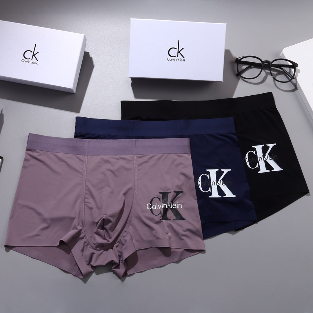 Calvin Klein Large Monogram Graphics Men's Boxer Briefs - 3-Piece Box