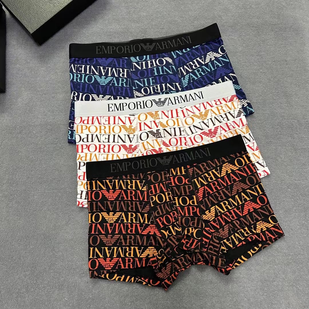 Armani Modal Clean Logo Waistbands Men's Boxer Briefs - 3-Piece Box