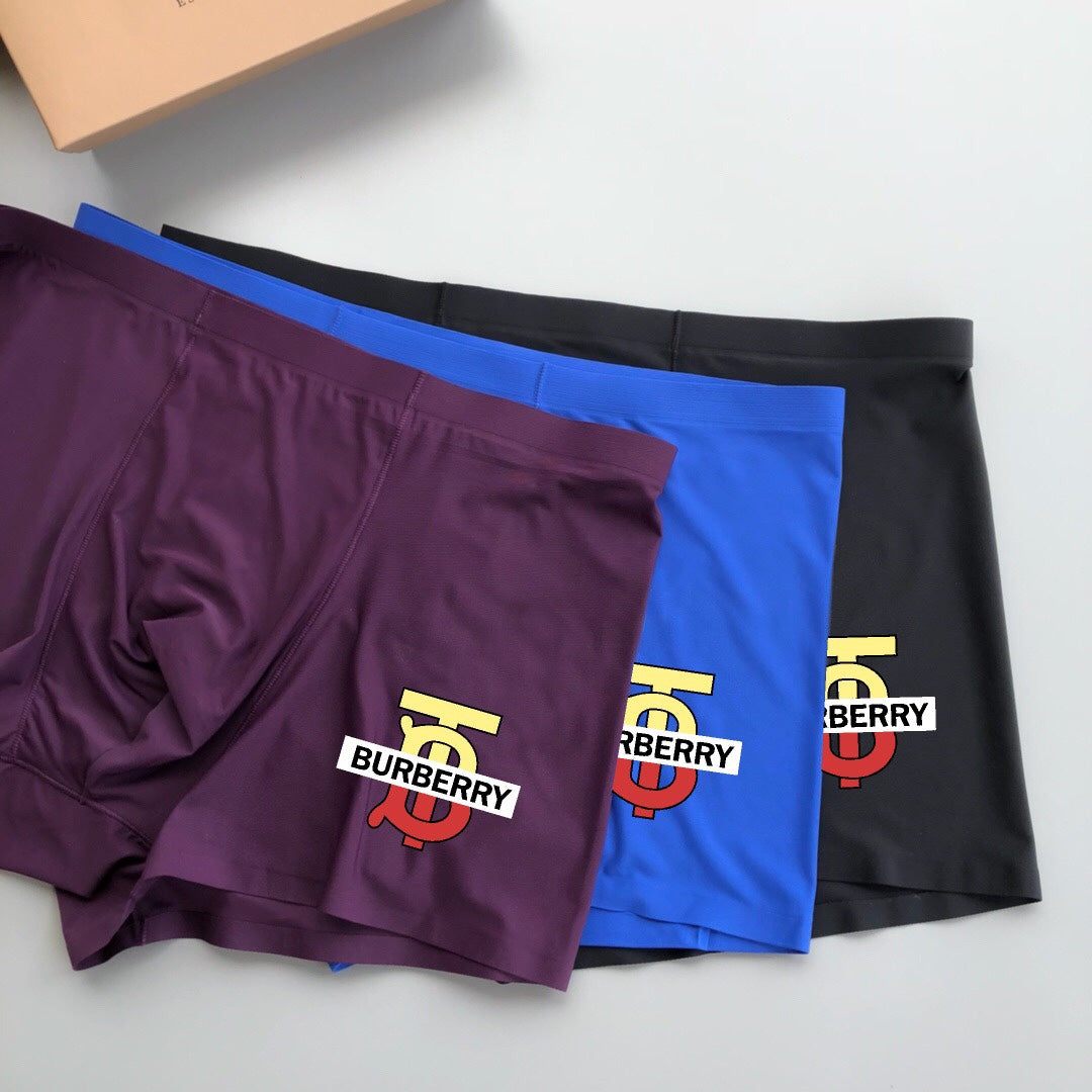 Burberry Multicolour Logo Men's Trunk Underwear - 3-Piece Box