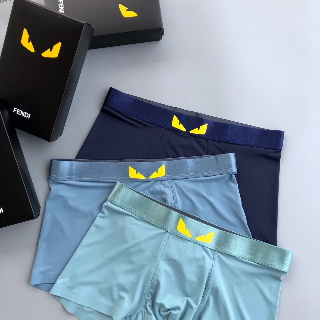 Fendi Bold Eye Graphics Men's Boxer Briefs - 3-Piece Box