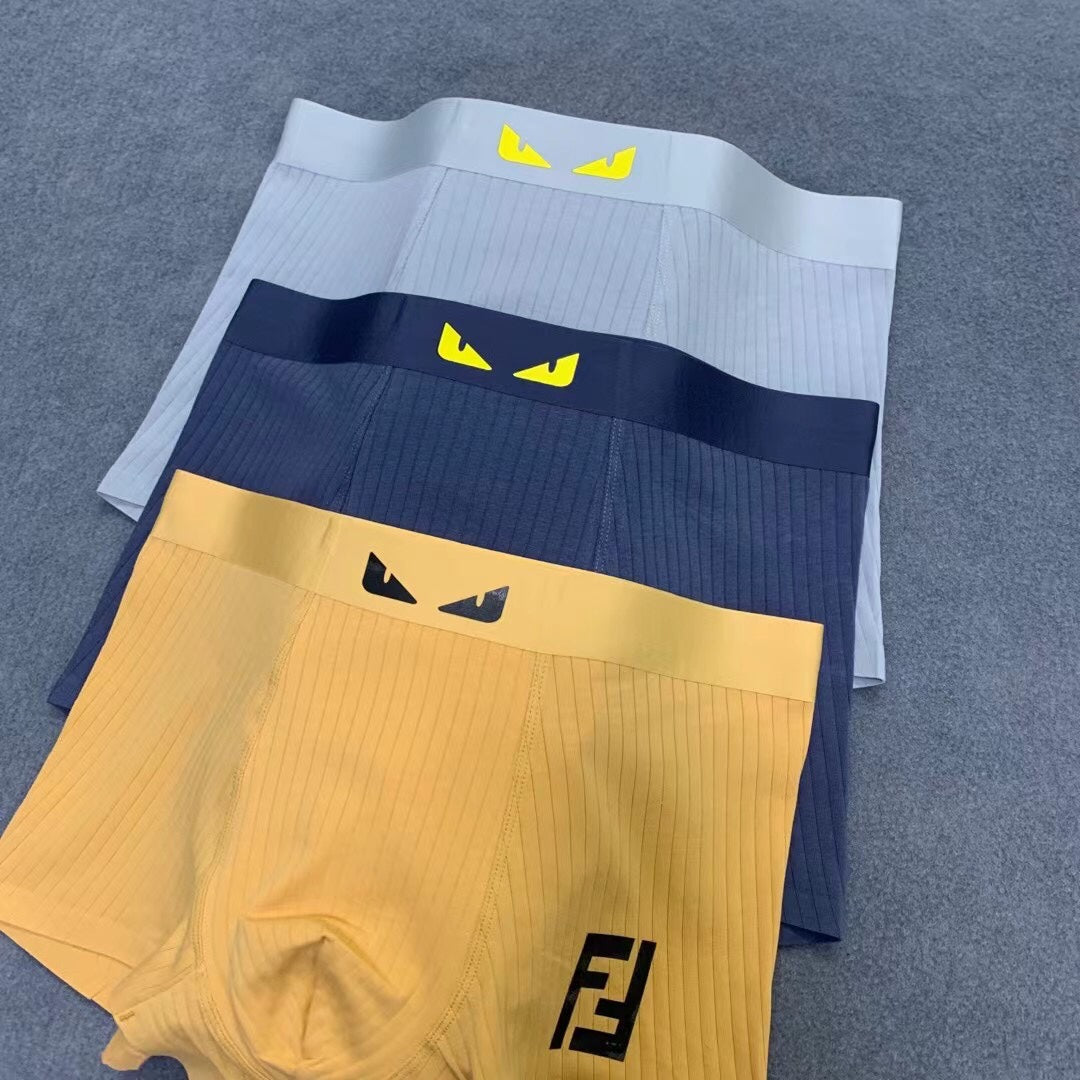 Fendi Eye Graphics Men's Boxer Briefs - 3-Piece Box