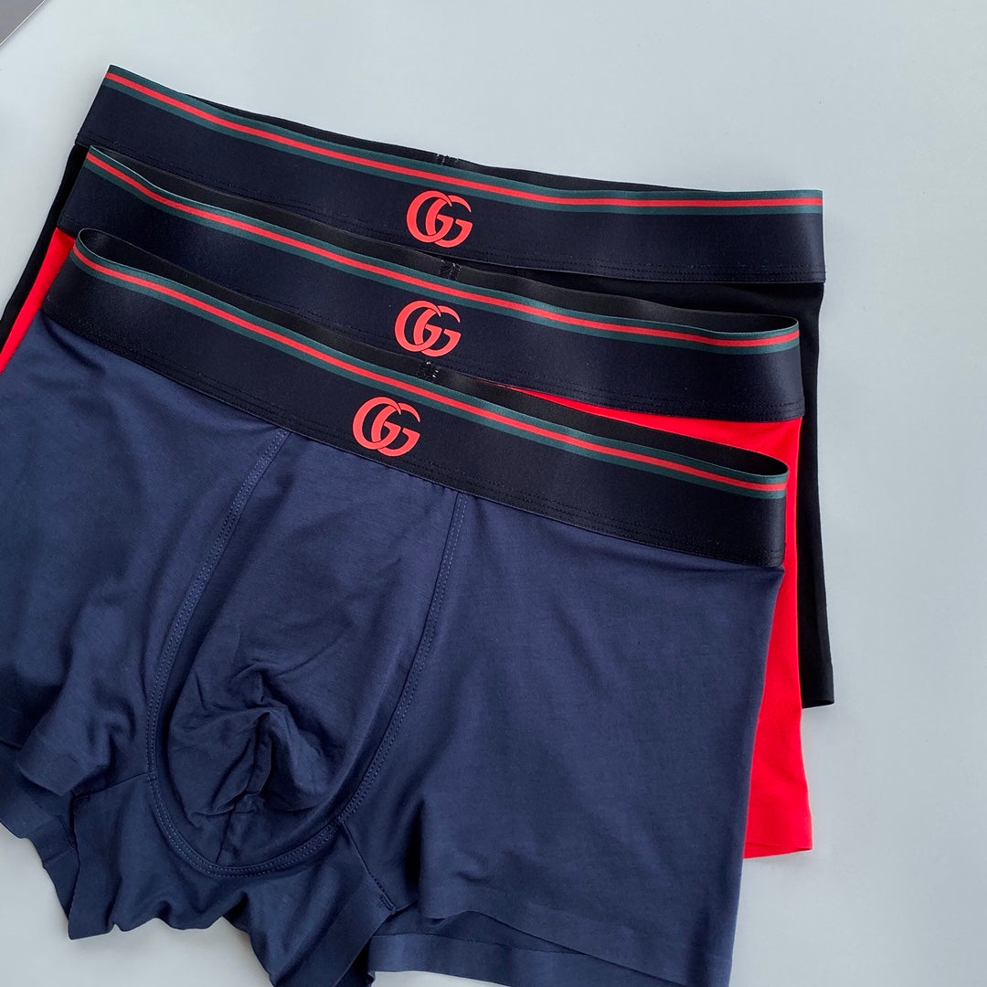 Gucci Modal Breathable Seamless Men's Boxer Briefs – 3-Pack