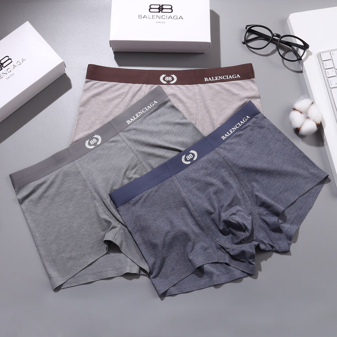 Balenciaga Logo-Waistband Bamboo-Cotton Boxer Briefs - Box of 3