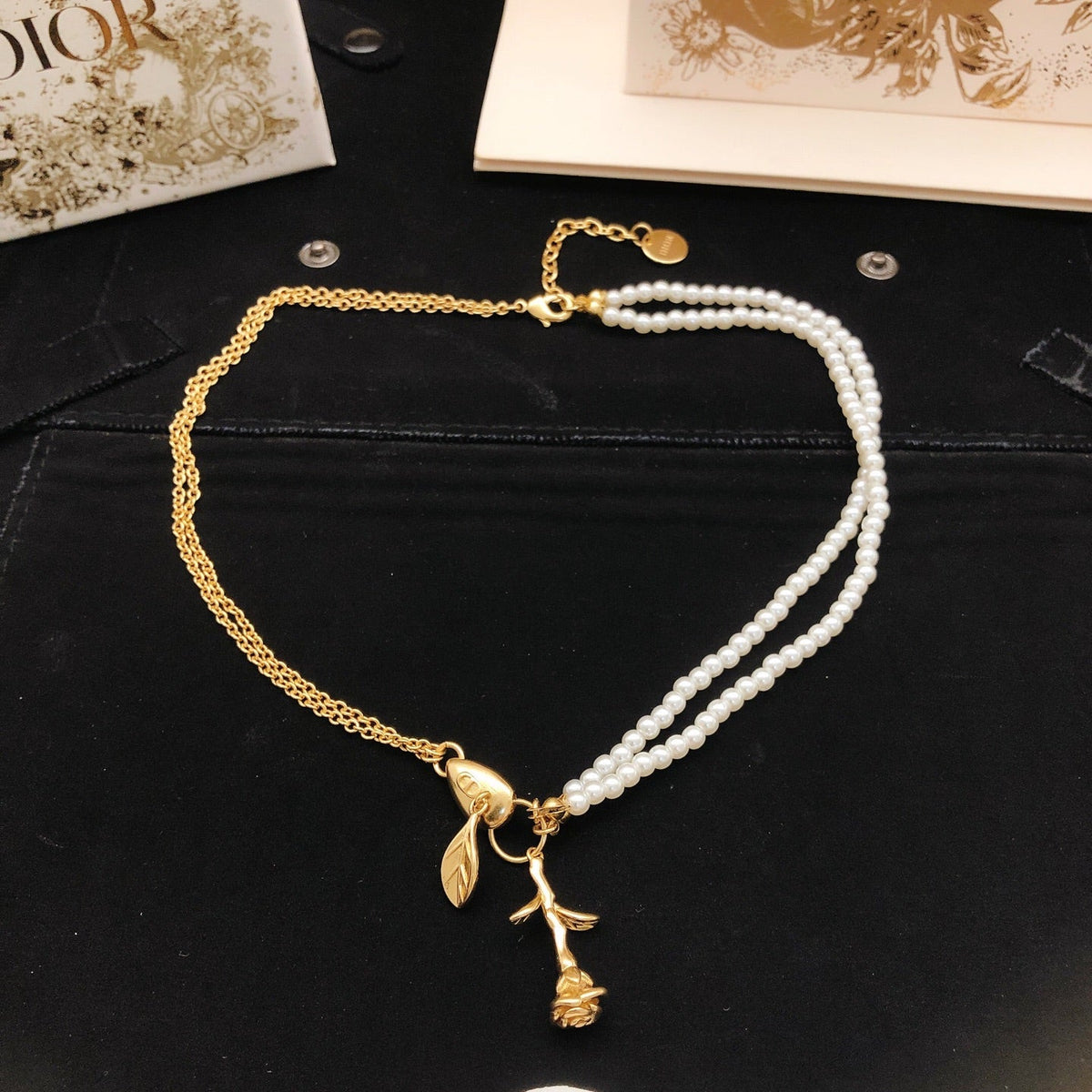 Martin Graham pendant necklace in polished metal-tone – front view