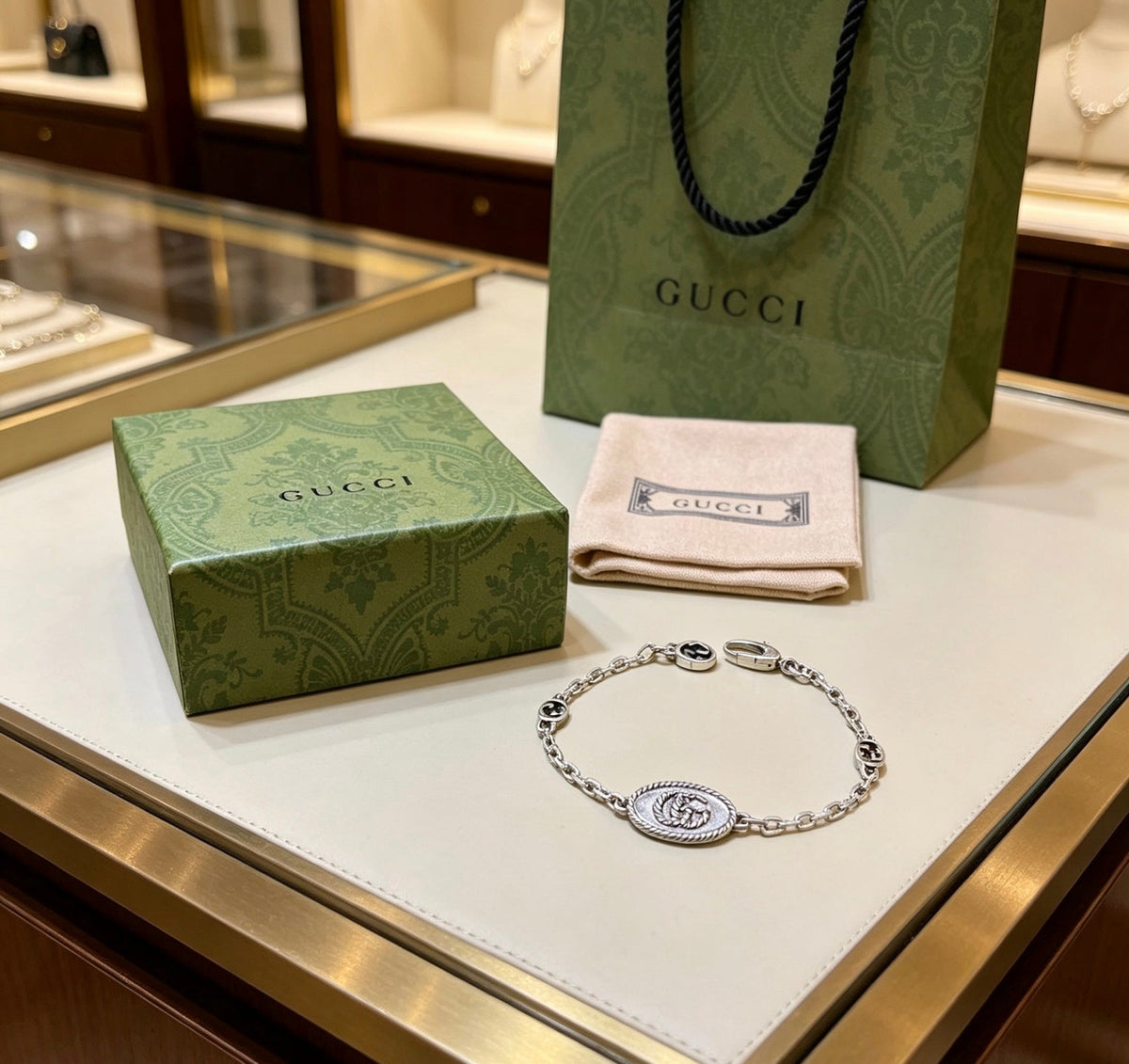 Martin Graham bracelet in polished metal-tone – front product view