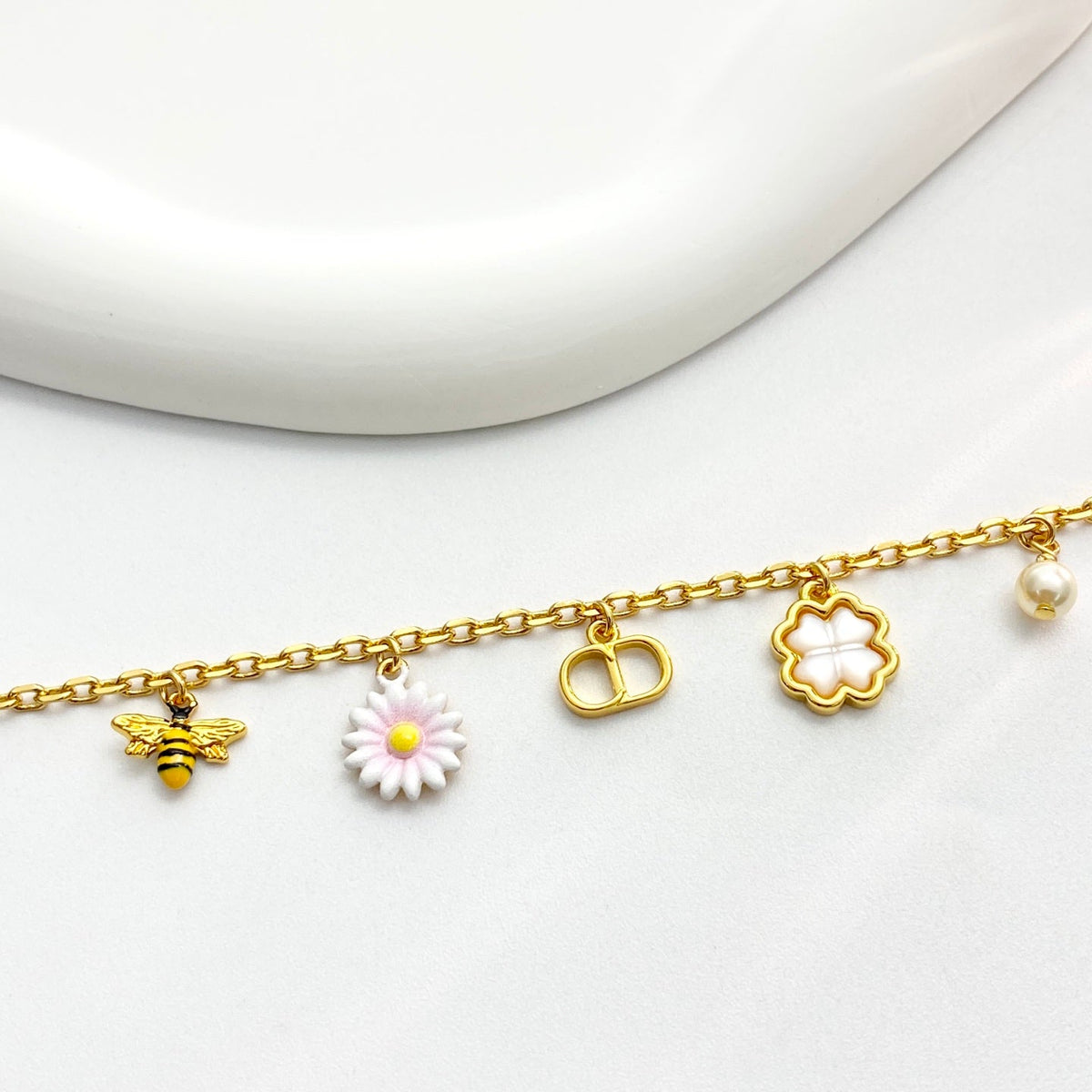 Martin Graham bracelet in polished metal-tone – front view