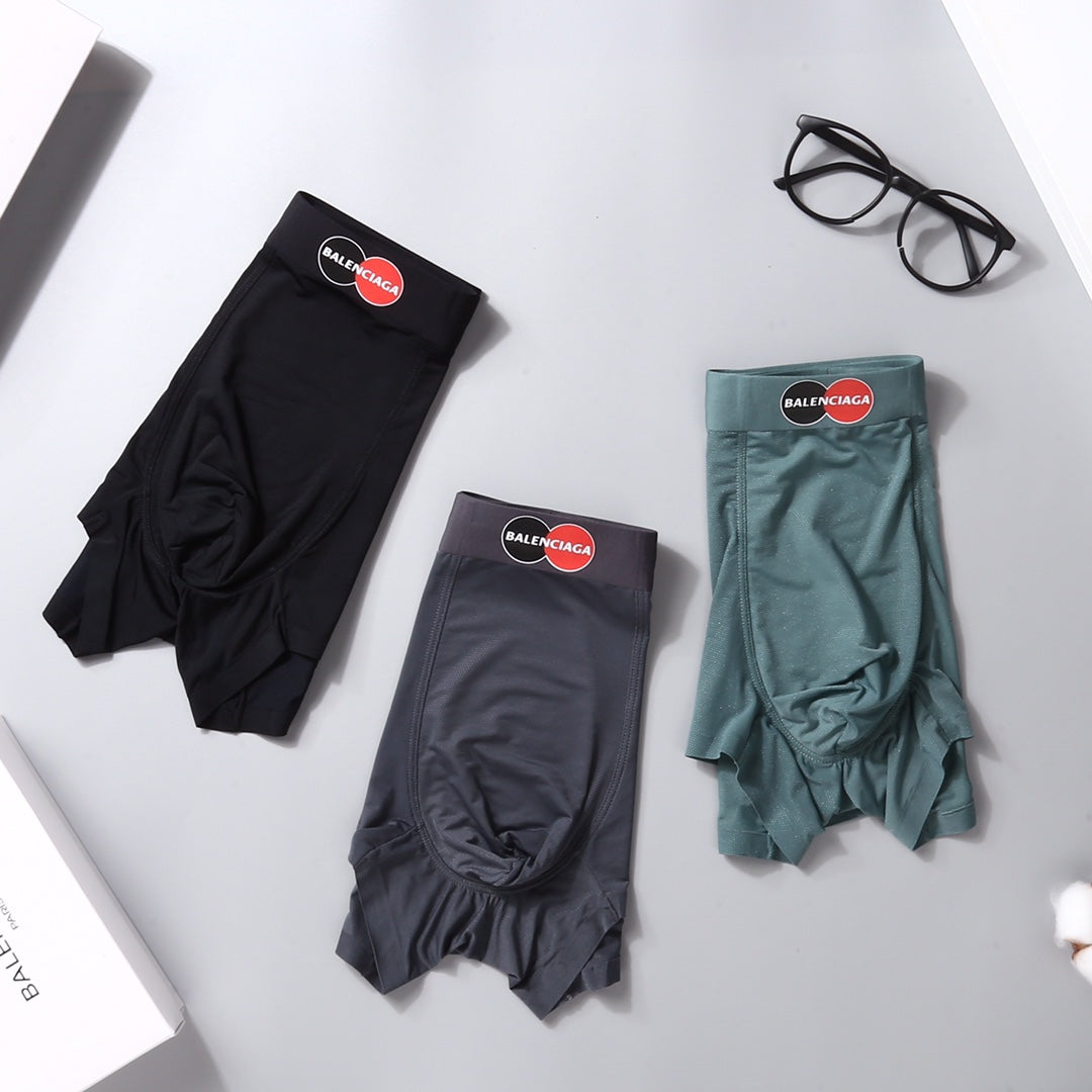 Balenciaga Circular Logo Patches Men's Boxer Briefs - 3-Piece Box
